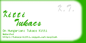 kitti tukacs business card